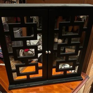 Jewelry Box/Case/Storage Mirrored Black